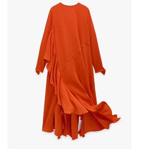 SOLD/// Zara ruffled midi dress - Picture 3 of 5
